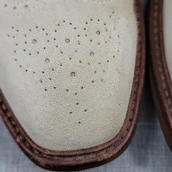 Heschung Wingtip Oxford Cream Suede leather Dress Shoe men\'s SZ 10.5 main image 6